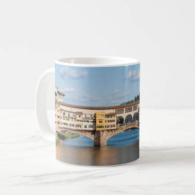 Ponte Vecchio old bridge - Florence, Italy Coffee Mug (Front Left)