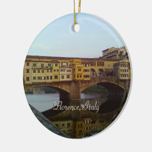 Ponte Vecchio Old Bridge Florence Italy Gift Ceramic Tree Decoration