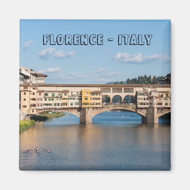 Ponte Vecchio old bridge - Florence, Italy Magnet (Front)