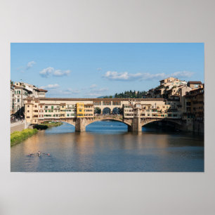 Ponte Vecchio old bridge - Florence, Italy Poster