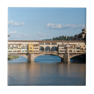 Ponte Vecchio old bridge - Florence, Italy Tile