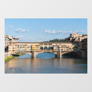 Ponte Vecchio old bridge - Florence, Italy Window Cling