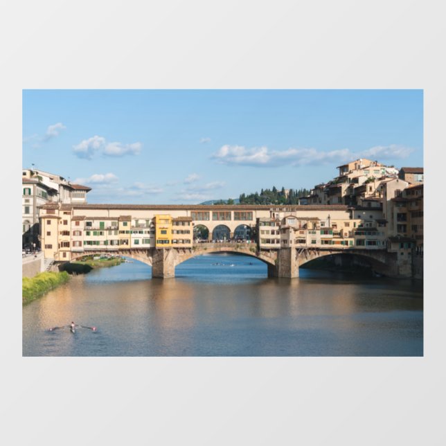 Ponte Vecchio old bridge - Florence, Italy Window Cling (Sheet)