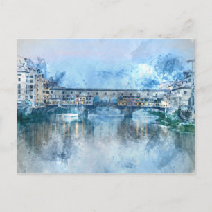 Ponte Vecchio on the river Arno in Florence, Italy Postcard