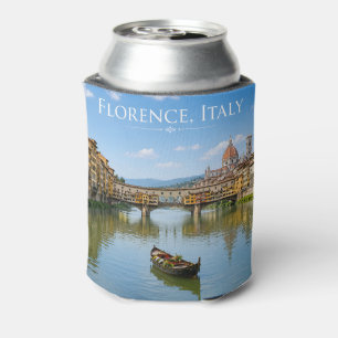 Ponte Vecchio Romantic Cityscape Artwork Can Cooler
