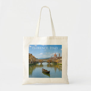 Ponte Vecchio Romantic Cityscape Artwork Tote Bag