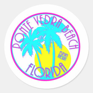 Ponte Vedra Beach Florida Classic Round Sticker