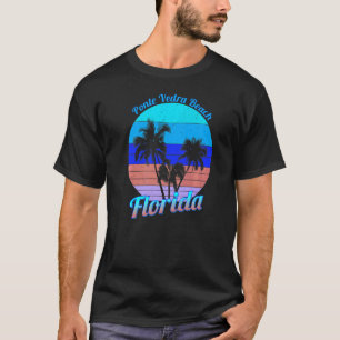 Ponte Vedra Beach Florida Retro Tropical Palm Tree T-Shirt