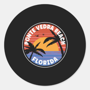 Ponte Vedra Beach - Florida Sunrise Classic Round Sticker