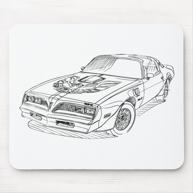 Pontiac Firebird Trans Am 1977 Mouse Mat (Front)
