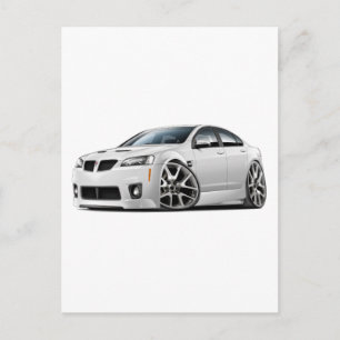 Pontiac G8 GXP White Car Postcard