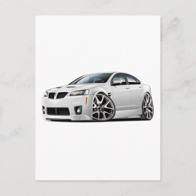 Pontiac G8 GXP White Car Postcard (Front)