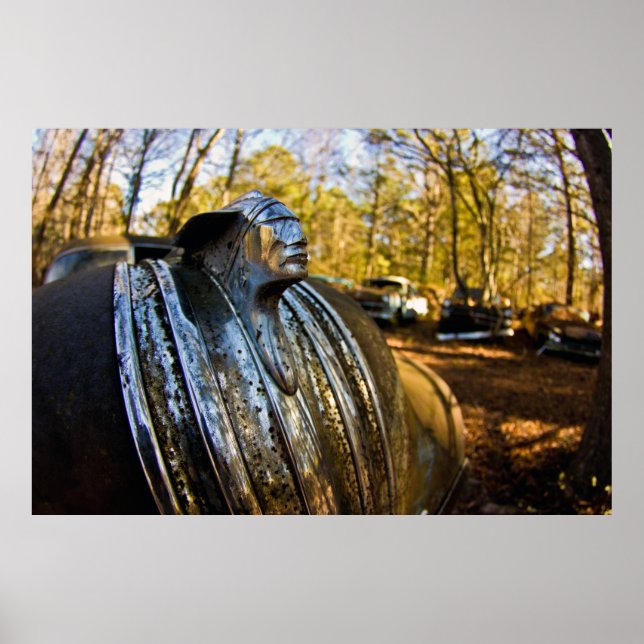 Pontiac Indian Metal Hood Ornament Poster (Front)