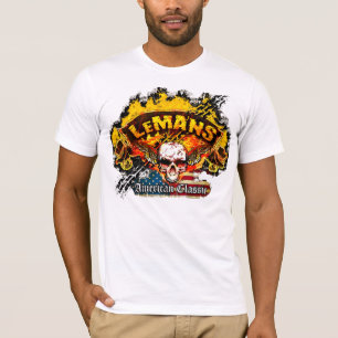 Pontiac LeMans - Burnout Banner Skull -n- Flag T-Shirt