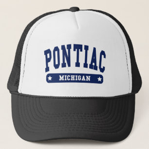 Pontiac Michigan College Style tee shirts Trucker Hat