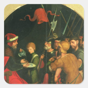 Pontius Pilate washing his Hands Square Sticker