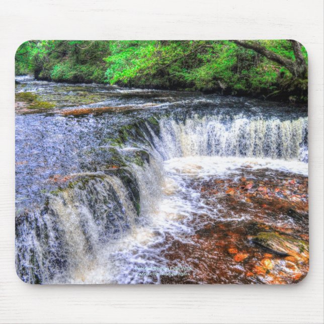 Pontneddfechan Falls Walking Trail - Wales Mouse Mat (Front)
