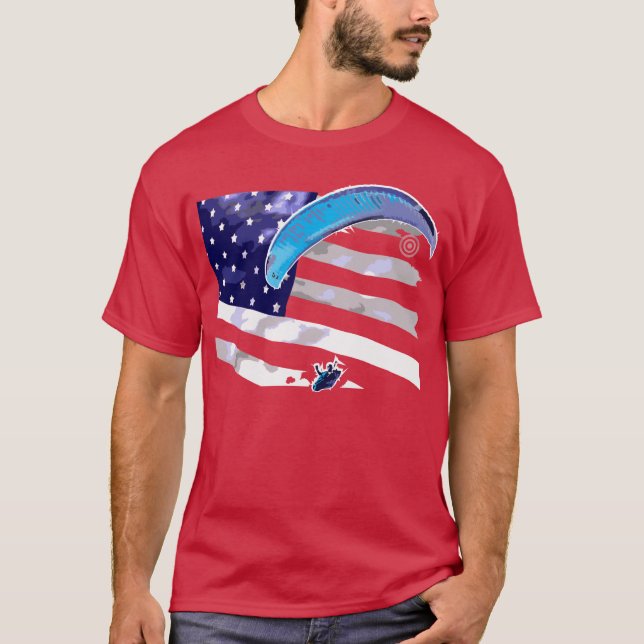 Pontocentral PARAGLIDING U.S.A T-Shirt (Front)