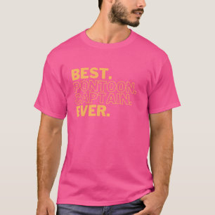 Pontoon Boat Captain Art For Men Women Lake Pontoo T-Shirt