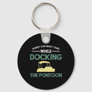 Pontoon Boat Captain Boating Key Ring