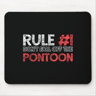 Pontoon Boat Captain Boating Vintage Mouse Mat