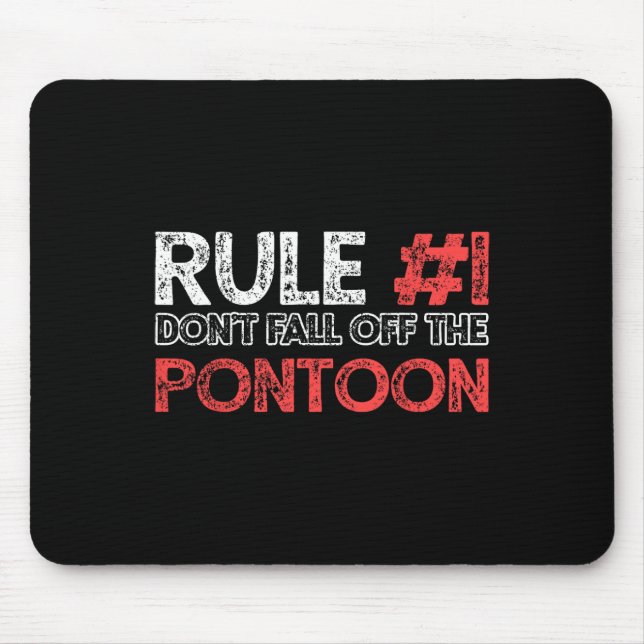 Pontoon Boat Captain Boating Vintage  Mouse Mat (Front)