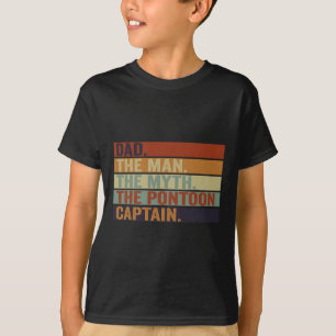 Pontoon Boat Captain Dad Funny Sailing And Boating T-Shirt