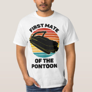 Pontoon Boat Captain - First Mate Funny Vintage  T-Shirt