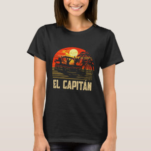 Pontoon Boat Captain Lake Boating El Capitan T-Shirt