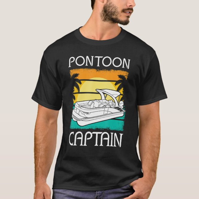 Pontoon Boat Captain Motorboating Pontooning Boati T-Shirt (Front)
