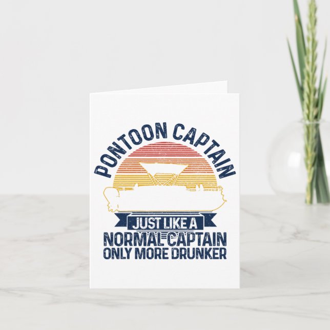 Pontoon Boat Funny Gift  Card (Front)