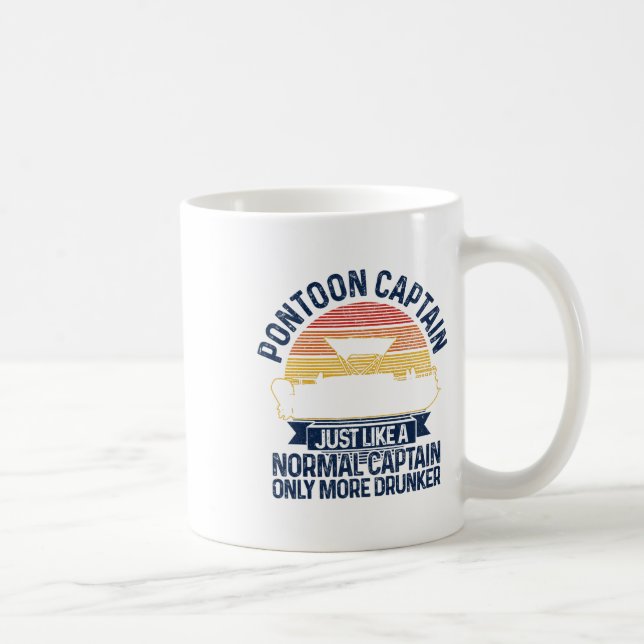 Pontoon Boat Funny Gift  Coffee Mug (Right)