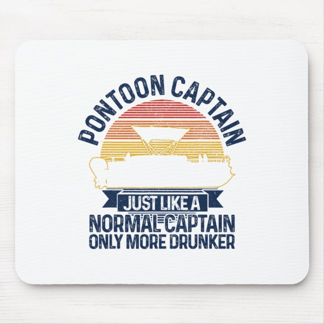 Pontoon Boat Funny Gift  Mouse Mat (Front)