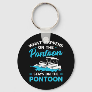 Pontoon Boat Gifts Captain Boating Party Lover Key Ring