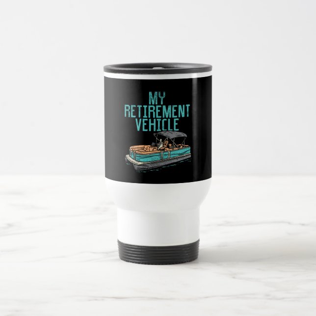 Pontoon Boat - My Retirement Vehicle Travel Mug (Center)
