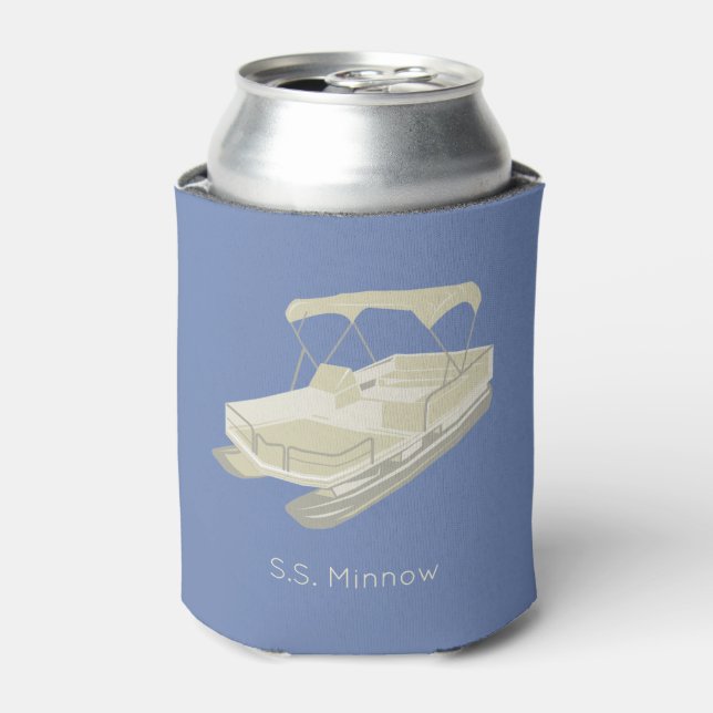 Pontoon Boat Personalised Can Cooler (Can Front)