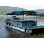 Pontoon Boat Photo Sculpture Decoration<br><div class="desc">Teal pontoon boat.</div>