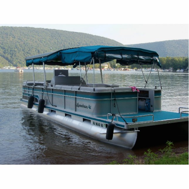 Pontoon Boat Photo Sculpture Decoration (Front)