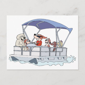 Pontoon Boat Postcard