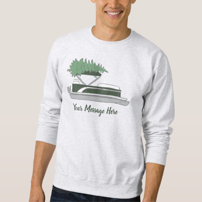 Pontoon Boat with Christmas Tree on Top (Front)