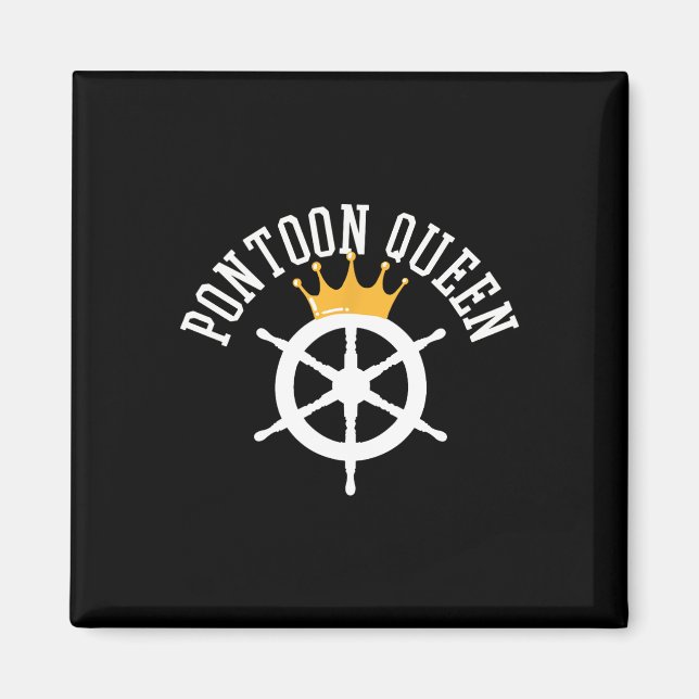 Pontoon Boating Ship Captain Gift  Magnet (Front)
