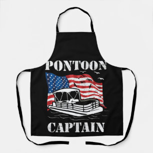 Pontoon Captain American Flag Pontoon Boat Lover Apron