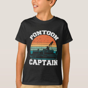 Pontoon Captain Boat Boating Retro Vintage 1 T-Shirt