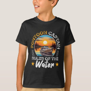 Pontoon Captain Boat Boating Retro Vintage T-Shirt