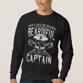 Pontoon Captain Boat Lifestyle Beardiful Captain P Sweatshirt