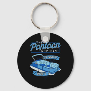 Pontoon Captain Boat Sailboat Boating Yacht Pontoo Key Ring