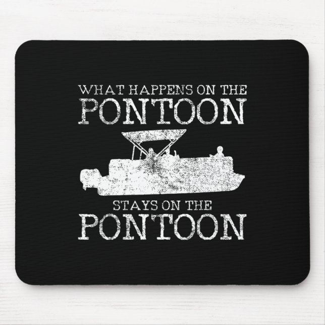 Pontoon Captain Boating Gift 1  Mouse Mat (Front)