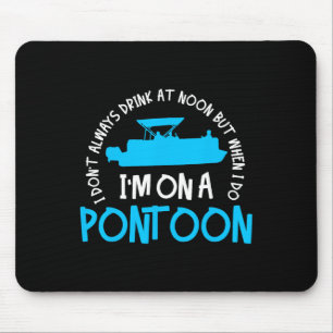 Pontoon Captain Boating Lake Gift Mouse Mat