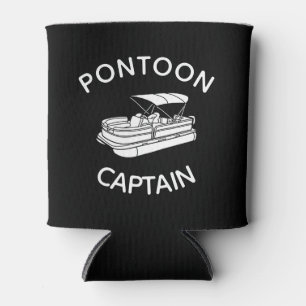 Pontoon Captain - Can Cooler - Funny Boating Gift 