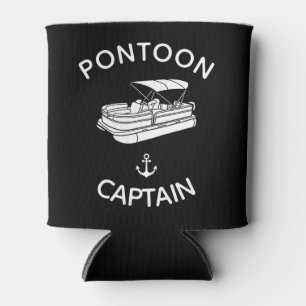 Pontoon Captain - Can Cooler - Funny Boating Gift 